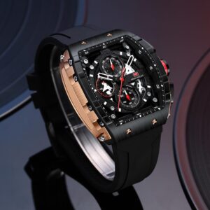 mini focus branded black color watch for men – mf0399g-3