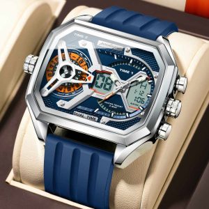 poedagar special blue color watch for men – e106g-a