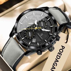 poedagar trending grey color watch for men – pd692g-b