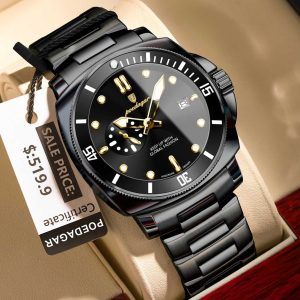 poedagar royal black color watch for men – pd873g-d