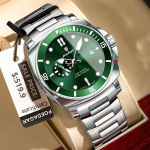 poedagar trendy silver color watch for men – pd873g-g