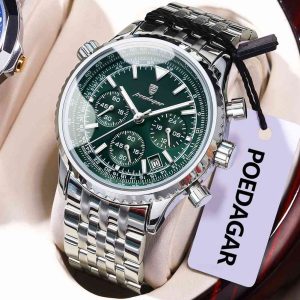 poedagar classy silver color watch for men – pd960g-a
