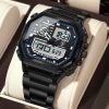 poedagar branded black color watch for men – pd993g-a