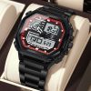 poedagar fancy stylish black color watch for men – pd993g-c