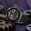 teartrace premium black color watch for men – tt6021-a