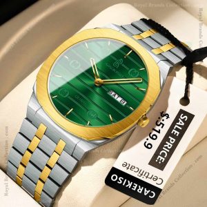 carekiso trendy silver and gold color watch for men – ce104g-c