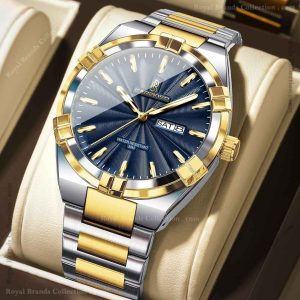 carekiso designer silver and gold color watch for men – ce109g-a