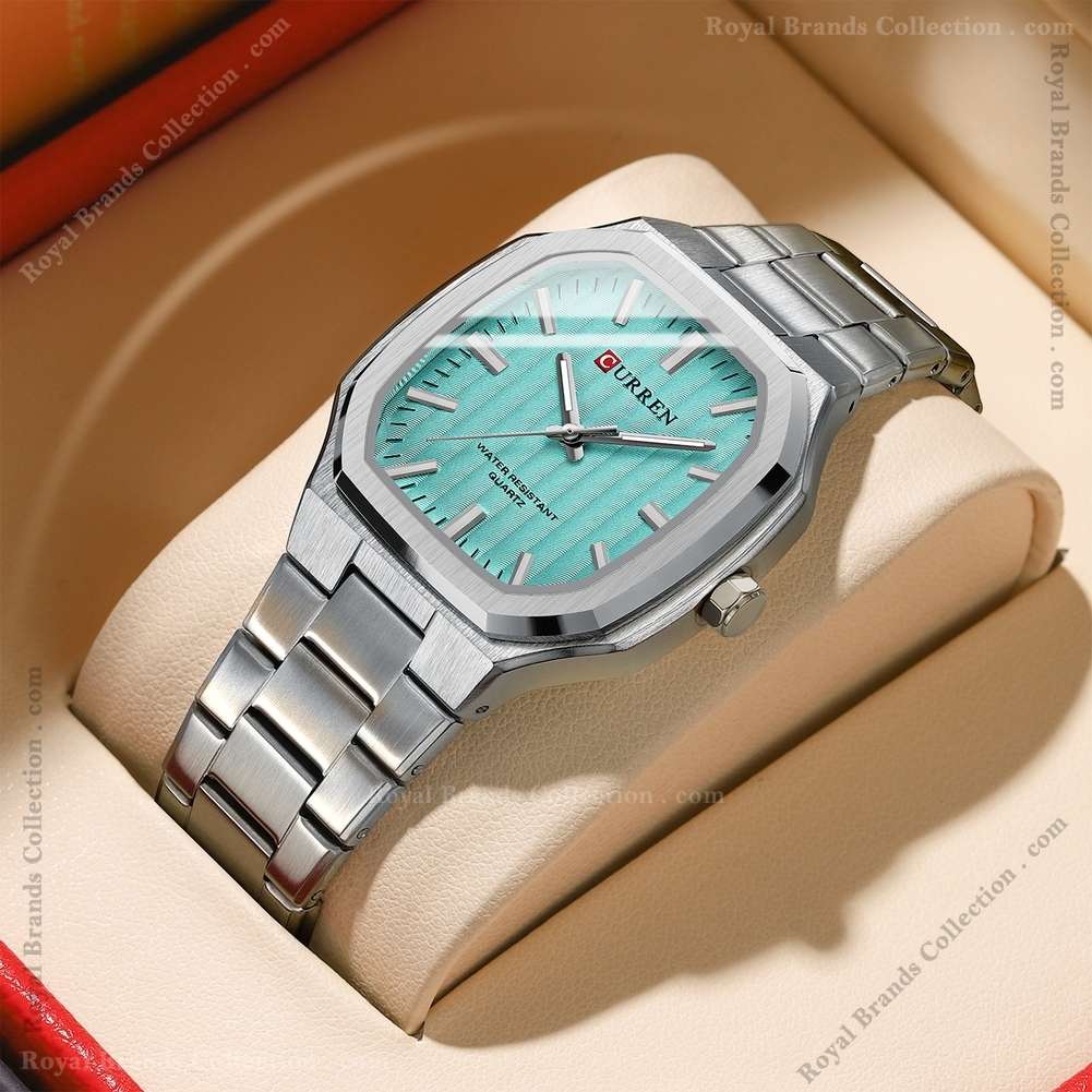 curren branded silver color watch for men – cu8458g-b