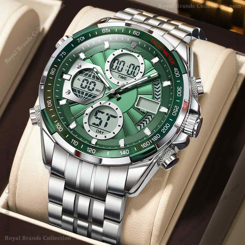 poedagar latest silver color watch for men – e108g-g Poedagar Latest Silver Color Watch For Men - E108G-G