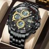 poedagar sport black color watch for men – e108g-k