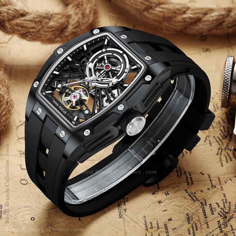mini focus luxury black color watch for men – mf0603g-2 Mini Focus Luxury Black Color Watch For Men - MF0603G-2