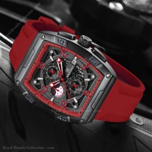 naviforce luxurious red color watch for men – nf8052-b