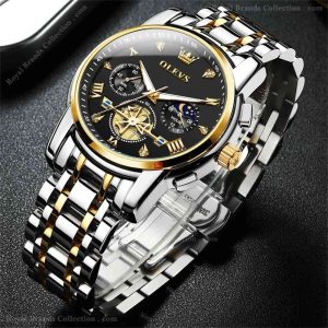olevs luxurious silver and gold color watch for men – ol2856m-9 olevs luxurious silver and gold color watch for men – ol2856m-9