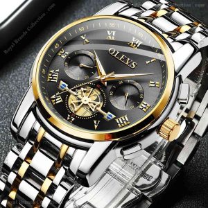 olevs new silver and gold color watch for men – ol2859m-5 olevs new silver and gold color watch for men – ol2859m-5