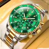 olevs costly silver and gold color watch for men – ol2870m-7