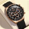 olevs fancy black color watch for men – ol2875m-5