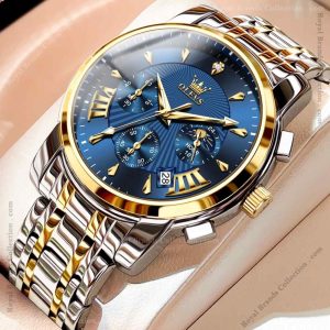 olevs new stylish silver and gold color watch for men – ol2892m-3 olevs new stylish silver and gold color watch for men – ol2892m-3
