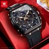 olevs designer black color watch for men – ol2942m-3