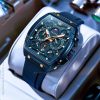 olevs vintage blue color watch for men – ol2942m-5