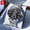 olevs army silver color watch for men – ol2956m-3