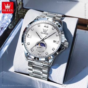olevs luxury brand silver color watch for men – ol2956m-4 olevs luxury brand silver color watch for men – ol2956m-4