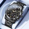 olevs casual black color watch for men – ol3655m-1