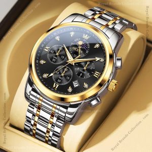 olevs expensive silver and gold color watch for men – ol3655m-4 olevs expensive silver and gold color watch for men – ol3655m-4