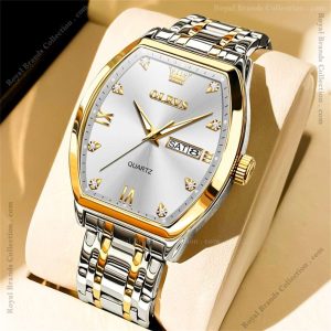 olevs premium silver and gold color watch for men – ol5528m-7 olevs premium silver and gold color watch for men – ol5528m-7