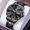 olevs designer black color watch for men – ol5609m-4