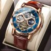 olevs expensive brown color watch for men – ol6670m-3