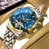 olevs trending silver and gold color watch for men – ol6740m-6