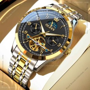 olevs stylish silver and gold color watch for men – ol7071m-2 olevs stylish silver and gold color watch for men – ol7071m-2