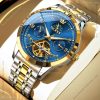 olevs best silver and gold color watch for men – ol7071m-3
