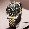 olevs military silver and gold color watch for men – ol9809m-5