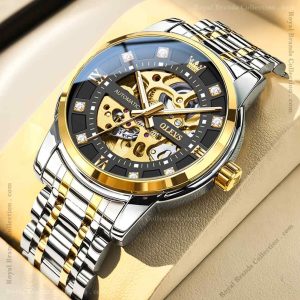 olevs royal silver and gold color watch for men – ol9901m-3 olevs royal silver and gold color watch for men – ol9901m-3