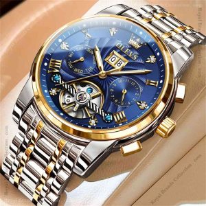 olevs fancy silver and gold color watch for men – ol9910m-4 olevs fancy silver and gold color watch for men – ol9910m-4