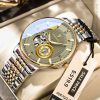 poedagar new silver and gold color watch for men – pd1416g-a