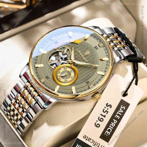 poedagar new silver and gold color watch for men – pd1416g-a poedagar new silver and gold color watch for men – pd1416g-a