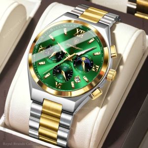 poedagar luxury silver and gold color watch for men – pd688g-d poedagar luxury silver and gold color watch for men – pd688g-d