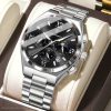 poedagar military silver color watch for men – pd688g-f
