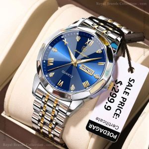 poedagar luxury brand silver and gold color watch for men – pd810g-a poedagar luxury brand silver and gold color watch for men – pd810g-a