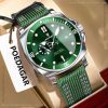 poedagar fancy green color watch for men – pd873g-j