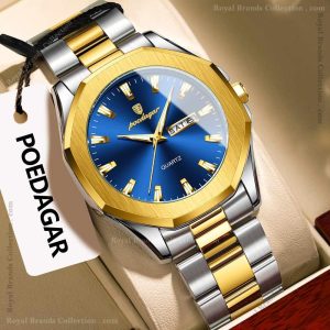 poedagar special silver and gold color watch for men – pd875g-a poedagar special silver and gold color watch for men – pd875g-a