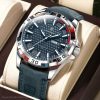 poedagar luxurious blue color watch for men – pd895g-a