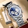 poedagar vintage silver color watch for men – pd921g-a