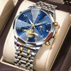 poedagar unique silver and gold color watch for men – pd939g-a
