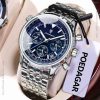 poedagar designer silver color watch for men – pd960g-b