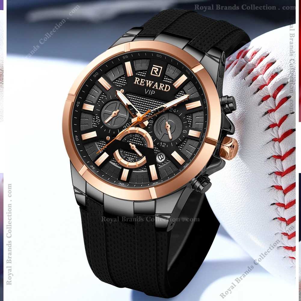 reward vip fancy stylish black color watch for men – rd831512m-b Reward Vip Fancy Stylish Black Color Watch For Men - RD831512M-B
