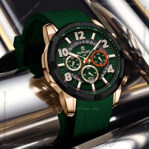 reward vip premium green color watch for men – rd832263m-c