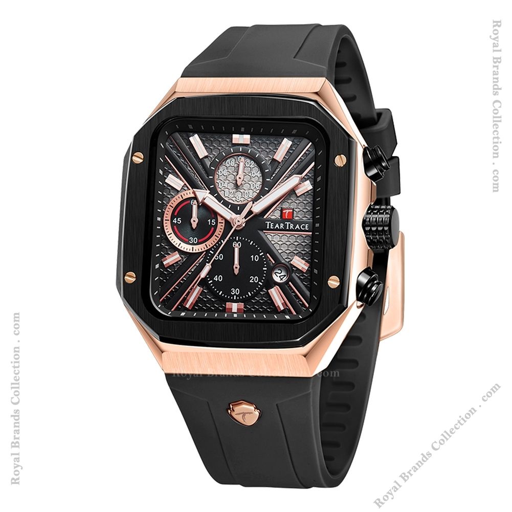teartrace trendy black color watch for men – tt6028-a